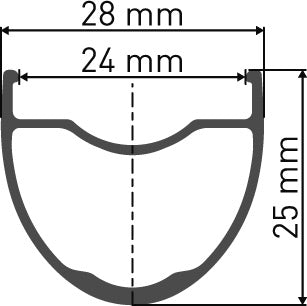 GR 1600 SPLINE disc brake wheels, clincher 25 x 24 mm, 700c for Shimano Micro Spline